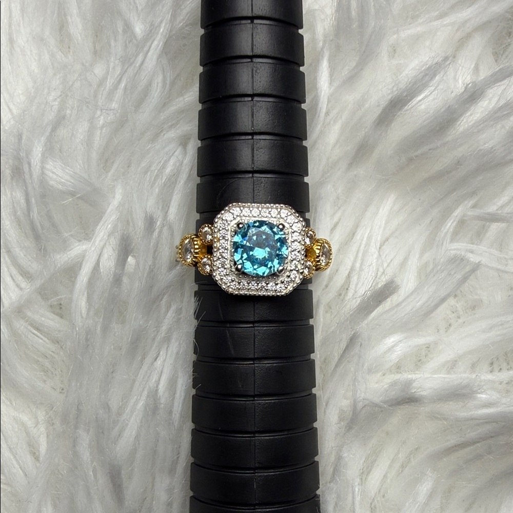 Disney Cinderella Gold Ring with Blue Center Stone